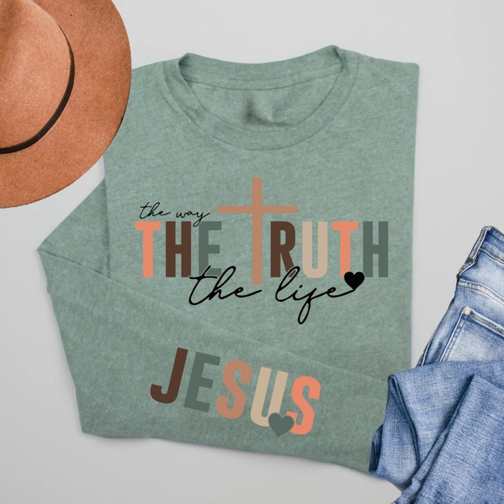 Love In Faith Long Sleeve Shirt Heather Sage (Green) 2X NIB